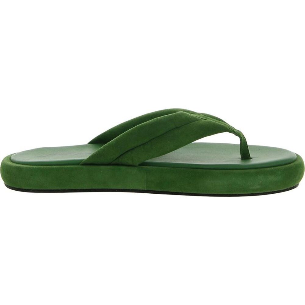 Free People Women's Wonderland Green Suede Thong Slide Sandals Shoes - Picture 3 of 3